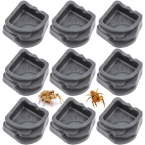 9 Pcs Tarantula Micro Water Bowl, Mini Resin Dish Tiny Bowl for Spider Tarantula Millipede Insect (Small: 1" D, 0.39" H)