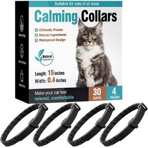 4 Pcs Calming Collar for Cats Cat Pheromone Calming Collar Stress (Purple)