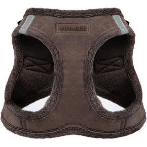 Voyager Step-in Plush Dog Harness – Soft Plush, Step in Vest Harness for Small and Medium Dogs by Best Pet Supplies - Chocolate Suede, L (Chest: 18-20.5")