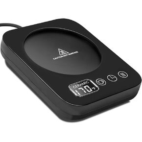 Coffee Mug Warmer - 30W Smart Coffee Mug Warmer for Desk with Temp display & 2-12H Timer, Auto Shut Off & Gravity Sensor Coffee Cup Warmer with 3 Temp Settings for Coffee Beverage Milk Tea