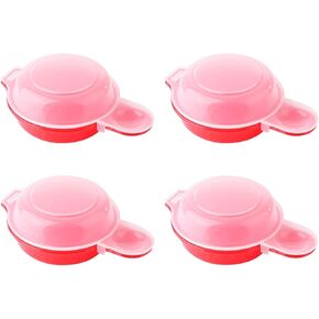 4 PCS Microwave Egg Cooker, Mini Egg Poacher Cooker, Quick and Simple Omelette Maker for Egg Sandwich, Egg Hamburg