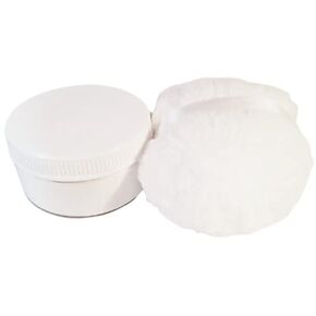 Unscented Silk Dusting Powder Gift Set - 8 oz Jar Silk Powder and Fluffy Fleece Body Powder Puff - Large Size