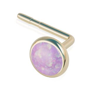 14k Gold Filled Nose Stud With White Opal - 22G L Shape Opal Nose Piercing Stud - 3mm Opal Nose Pin