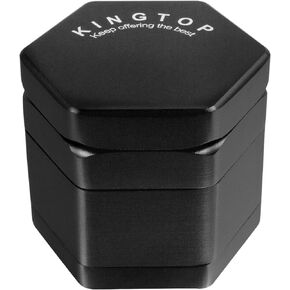 KINGTOP Grinder, 2.2" Magnetic Spice Grinder (Black)