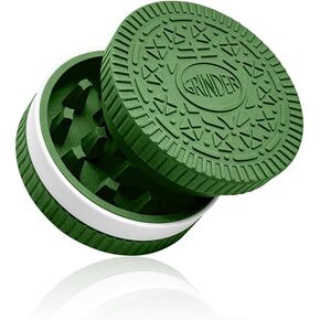 Grinder, 2.2 Inch Stronger Grip Biscuit Shape Design Grinder (Single, Green)