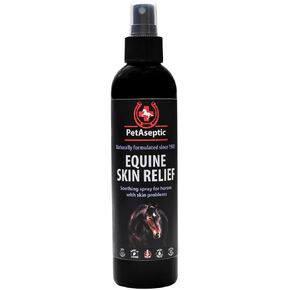 Equine Skin Relief Spray for Horses | Helps Heal Cuts, Insect Bites, Scrapes, & Sunburns | Helps Control Dermatitis | Helps Treat Rain Rot, Mud Fever, Sweet Itch, & More | 8oz Spray