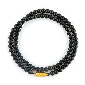 Natural Beads Necklace, Healing Crystal Beaded Necklaces for Men/Women 6mm Round Gemstone Crystals and Healing Stones, 18 Inch Bead Chain With Magnetic Clasps (Tiger Eye)