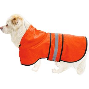 Dog Raincoat Waterproof Reflective Slicker - Lightweight Breathable Hooded Poncho Rain Coat Jacket with Adjustable Belly Strap and Leash Hole for Small Medium Large Dogs (Medium, Blue) in Saudi Arabia