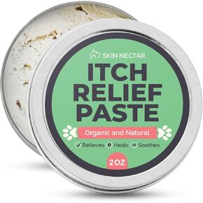 Skin Nectar - Natural Itch Relief for Dogs & Cats - Soothing Pet Skin Repair Balm - - Heals Hot Spots, Dry Skin, Paw Pads - Veterinarian Formulated with Natural and Organic Ingredients
