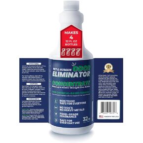 Pet Urine Enzyme Cleaner Concentrate - Color Safe Peroxide Odor Remover Eliminator Enzymatic Cleaner for Dog Urine, Cat Pee, Human Urine & More - Eliminate Strong Odors on Any Surface - 32 Oz in Saudi Arabia