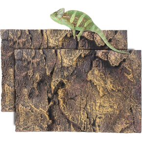 VCEPJH 2 Pack Rock Terrarium Background 3D Reptile Tank Background Foam Fish Aquarium Backdrop Board Stereo Habitat Decor for Snake Bearded Dragon Lizard Gecko Turtle