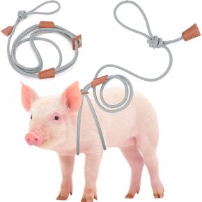Mini Pig Harness & Leather, Pet Pig Supplies, Adjustable Rope (9 inches Long -1/2 inches Diameter), Suitable for Small and Medium-Sized Pet Pigs(Blue)