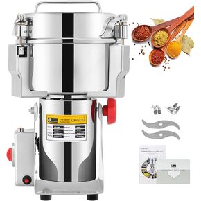 CGOLDENWALL 2000g Stainless Steel Electric Grain Grinder Mill for Grinding Various Grains Spice Grain Mill Herb Grinder Pulverizer 110V Gift for Mom Wife