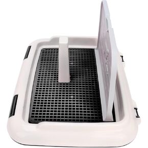 Dog Toilet Indoor,Dog Toilet Indoor, Cat Potty Fence Puppy Training Pads Puppy Training Scheduled Urination TrayBlack (Black)