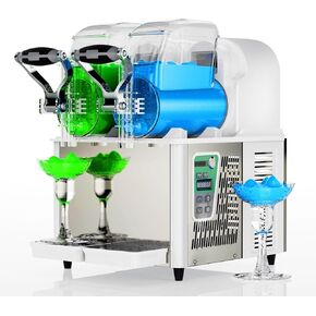 Commercial Slushie Machine,Can make alcoholic beverage, 4Lx2 Tank Margarita Maker,Frozen Drink Margarita Machine Smoothie Slushy Maker