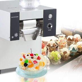Kolice Automatic Electric Ice Shaved Machine, Snow Cone Shaver, Snowflake Ice Machine, 198lbs/day, Air Cooling for Home, Parties, Food Truck, Restaurant, Milktea Shops,etc