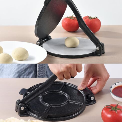 Tortilla Press, Tortilla Maker, Heavy Duty Tortilla maker press, Flour Tortilla press, Tortilla press,Tortilla maker press（Include 100 Pcs Parchment Paper and a Dough Scraper)7.5IN in Saudi Arabia
