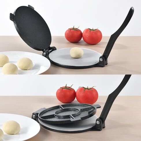 Tortilla Press, Tortilla Maker, Heavy Duty Tortilla maker press, Flour Tortilla press, Tortilla press,Tortilla maker press（Include 100 Pcs Parchment Paper and a Dough Scraper)7.5IN in Saudi Arabia