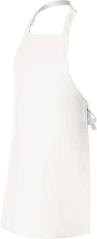 Kids Cotton Apron, Cooking Apron with Adjustable Neck Strap (Youth, White) in Saudi Arabia