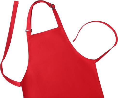 Kids Cotton Apron, Cooking Apron with Adjustable Neck Strap (Youth, White) in Saudi Arabia