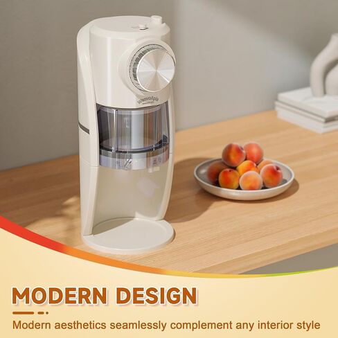 Shaved Ice Machine - Snow Cone Machine for Homemade Shaved Ice, Snow Cones, Slushie Ice Shaver With Stainless Steel Blade Adjustment Knob, 2 Reusable Ice Mold Cup for snowflakes - White in Saudi Arabia