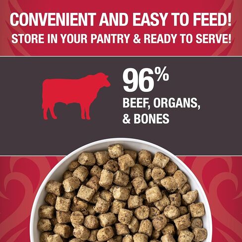 Raw Life Freeze-Dried Raw Bites Beef for Dogs, High Protein Meal, Topper, and Treat for Picky Eaters, 14oz Bag in Saudi Arabia