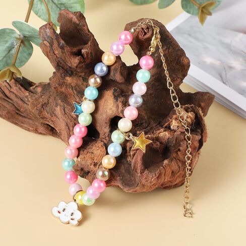 طوق لؤلؤي للكلاب الصغيرة والقطط، قلادة للكلاب قابلة للتعديل وحزام رقبة للقطط وإكسسوارات للكلاب، ياقات للقطط للفتيات والقطط والجرو (لون متدرج) in Kuwait