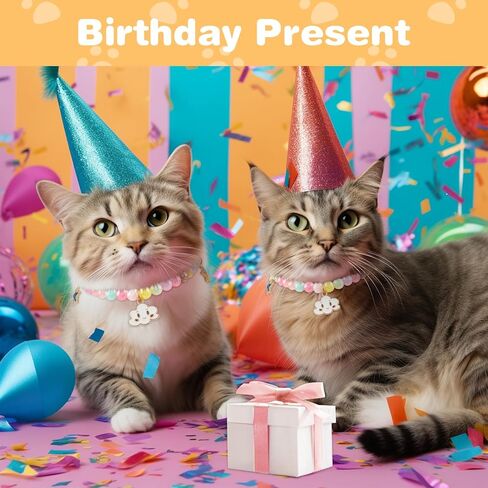 طوق لؤلؤي للكلاب الصغيرة والقطط، قلادة للكلاب قابلة للتعديل وحزام رقبة للقطط وإكسسوارات للكلاب، ياقات للقطط للفتيات والقطط والجرو (لون متدرج) in Kuwait