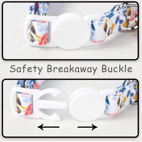 Unique style paws 2 Pack Christmas Kitten Collar Breakaway with Bell&Pendant, Adjustable Safety Elk Christmas Cat Cotton Collar for Girl Boy Cat and Small Pet in Kuwait