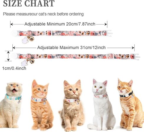 Unique style paws 2 Pack Christmas Kitten Collar Breakaway with Bell&Pendant, Adjustable Safety Elk Christmas Cat Cotton Collar for Girl Boy Cat and Small Pet in Kuwait