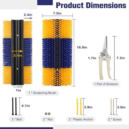 1Pack Livestock Scratch Brushes, Large Soft Cow Scratcher, Goat Horse Scratching Post, Relieve Itching on the Back of Livestock, Massage Brush for Horses, Sheep, Deer in Saudi Arabia