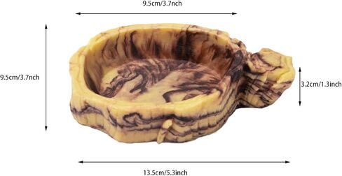 QIRMIZI Reptile Decor, Reptile Food Bowl,Plastic Reptile Platform with Artificial Plants - Basking Habitat Decor for Lizard, Turtle, Frog, Snake in Kuwait