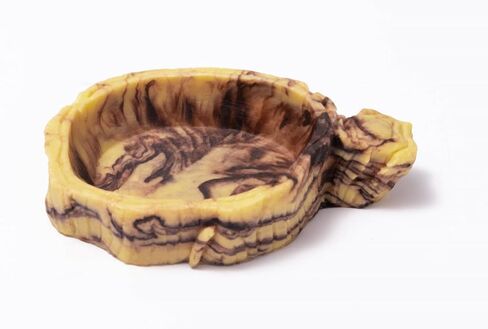 QIRMIZI Reptile Decor, Reptile Food Bowl,Plastic Reptile Platform with Artificial Plants - Basking Habitat Decor for Lizard, Turtle, Frog, Snake in Kuwait