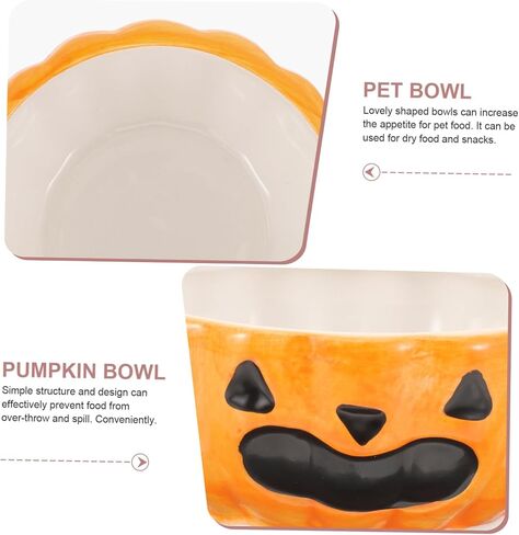 Guinea Pig Guinea Pig Hamster Food Plate Guinea Pig pet Accessories pet Feeder Hamster Water Bowl pet Supply Small Animal Feeding & Watering Supplies Food Rack Ceramics Pumpkin in Saudi Arabia