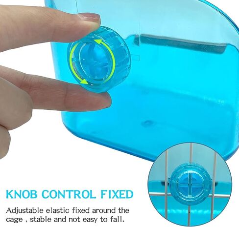 Rabbit Food Bowl Ferret Cage Plastic Food Dish Prevent Overturning of Transparent Fixed Double Use Container for Rabbit Chinchilla Guinea Pig Ferret（2Pcs） in Saudi Arabia