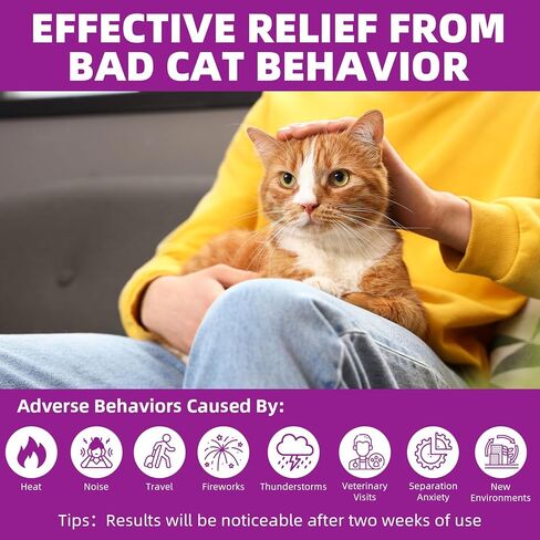 Cat Pheromones Calming Diffuser Refill, 6 Pack Cat Calming Diffuser Refills Kit, Relieve Anxiety Stress 180 Days for Cats Calm, 48ml Fit All Common Diffusers Plug in in Kuwait