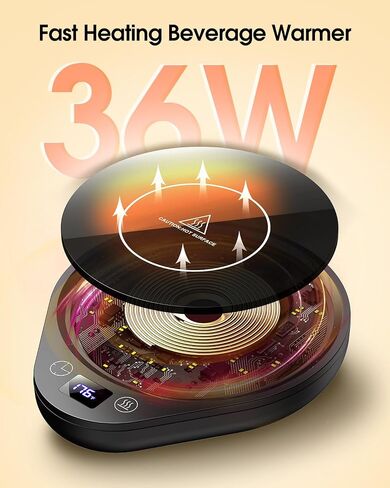 Coffee Mug Warmer - Fastest Heating & Highest Temperature, Coffee Cup Warmer for Desk Auto Shut Off，3 Temp & 6 Timer Setting Smart Cup Warmer for Heating Coffee, Beverage, Milk, Tea, Hot Chocolate in Saudi Arabia