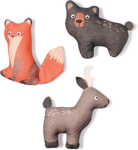 Fringe Studio "Forest Friends Canvas Dog Toy, Mini Toy Set of 3, PetShop Collection (521020) in Saudi Arabia