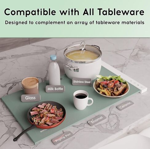 KITCHENHERO Electric Food Warming Tray, Premium Silicone, 5 Temperature Settings, Large & Fast Heating Area, 1-4 Hour Auto Shut-off, Temperature Lock, Rollable & Portable, Easy to Clean, Versatile in Saudi Arabia