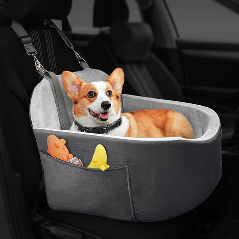 ONE PIX Dog Car Seat, Car Seats for Small Medium Dogs, Dog Car Seat with Storage Pockets, Pet Car Seat Dog Booster Car Seat, Puppy Car Seat for Small Medium Dogs Under 25 lbs in Saudi Arabia