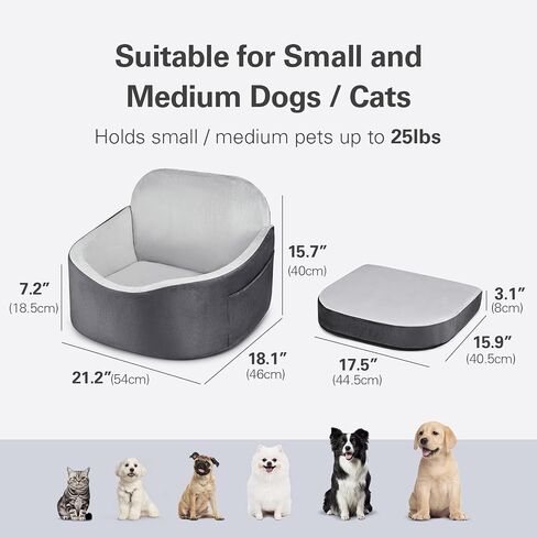 ONE PIX Dog Car Seat, Car Seats for Small Medium Dogs, Dog Car Seat with Storage Pockets, Pet Car Seat Dog Booster Car Seat, Puppy Car Seat for Small Medium Dogs Under 25 lbs in Saudi Arabia