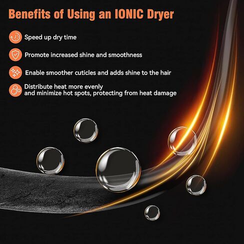 Dog Blow Dryer Quick-Drying, Ionic Dog Hair Dryer Blower with Heater, High Velocity Dog Dryer for Pet Grooming, Cat Dryer, 9 Heat & Speed Settings, 3 Nozzles - Grey in Saudi Arabia