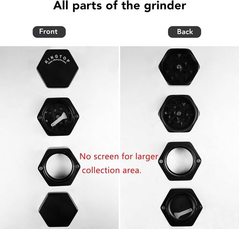 KINGTOP Grinder, 2.2" Magnetic Spice Grinder (Black) in Saudi Arabia