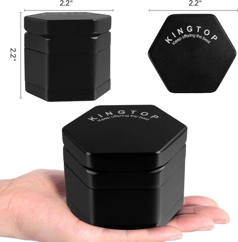 KINGTOP Grinder, 2.2" Magnetic Spice Grinder (Black) in Saudi Arabia