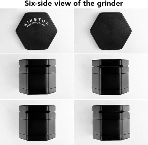 KINGTOP Grinder, 2.2" Magnetic Spice Grinder (Black) in Saudi Arabia