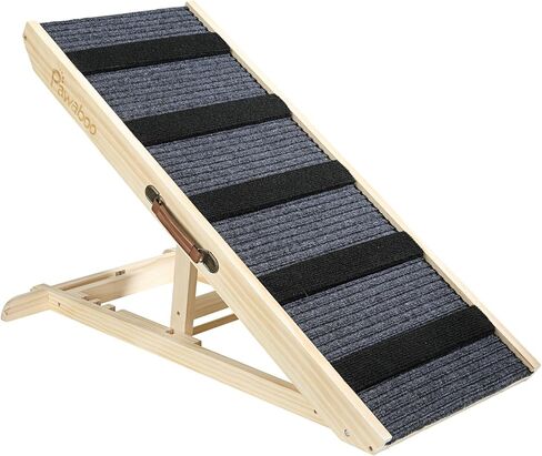 منحدر للكلاب للسرير والأريكة - عريض للغاية - ارتفاع قابل للتعديل 23 بوصة، منحدر ممتاز للحيوانات الأليفة للكلاب الصغيرة والكبيرة للوصول إلى سرير مرتفع، وأريكة، وسيارة، بحد أقصى 143 رطل، وخطوات للكلاب غير قابلة للانزلاق in Kuwait