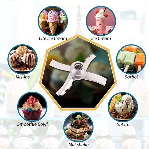 مجداف بديل متوافق مع صانعات الآيس كريم من سلسلة Ninja Creami NC301، ملحقات قطع غيار شفرة Creami لـ Ninja Creamerizer NC299AMZ، NC301، CN305A، CN301CO من الفولاذ المقاوم للصدأ in Kuwait