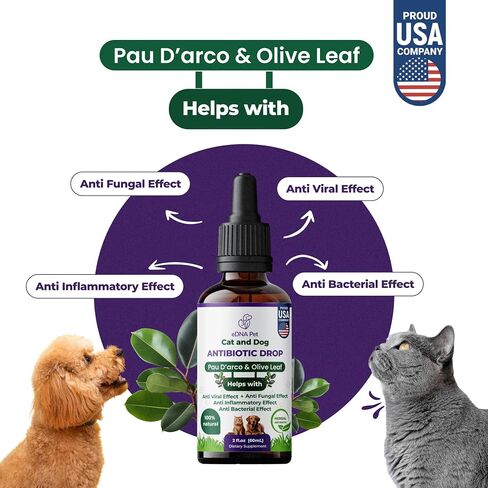 Herbal Supplements for Dogs & Cats | Dog & Cat Health Supplies Drops | Herbal Remedy with Cranberry, Respiratory & Cold Drop | 2 Fl.Oz in Saudi Arabia