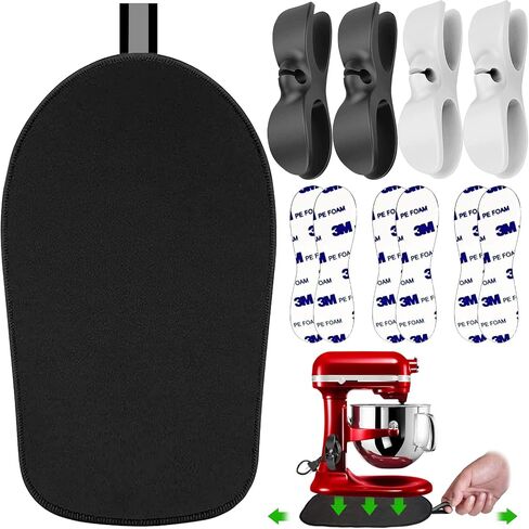 Sliding Mat for Kitchen aid 5-8 Qt Bowl-Lift Stand Mixer,Mixer Mover Slider Mat Pad with 4 Pack Cord Organizers for Appliances,Heat Resistant Mat For Appliance,Kitchen aid Mixers Accessories. in Saudi Arabia