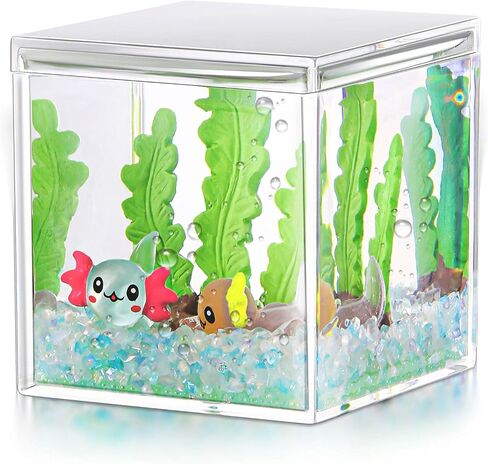 HyDren Mini Axolotl Figures Gifts DIY Handmade Axolotl Tank Craft for Bedroom Living Room Home Table Decor Axolotl Themed Birthday Party Decorations(Bright Coral,Champagne) in Saudi Arabia